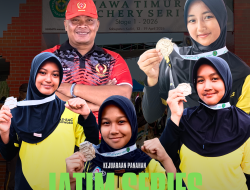 Atlet Panahan Putri ( Dafania Nensi Adiva ) raih Emas Divisi Barebow Aduan Individu di Jatim Series Stage 1 Kediri
