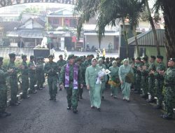 DENMA BRIGIF 9/DY/2 KOSTRAD PIMPIN TRADISI PENYAMBUTAN KASBRIG BARU LETKOL INF TRI WIRATNO DI MABRIGIF 9 KOSTRAD